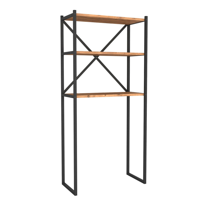 Έπιπλο πλυντηρίου Mindy Megapap μεταλλικό - μελαμίνης χρώμα μαύρο - pine oak 66x34x160εκ. - Hippiehome.gr