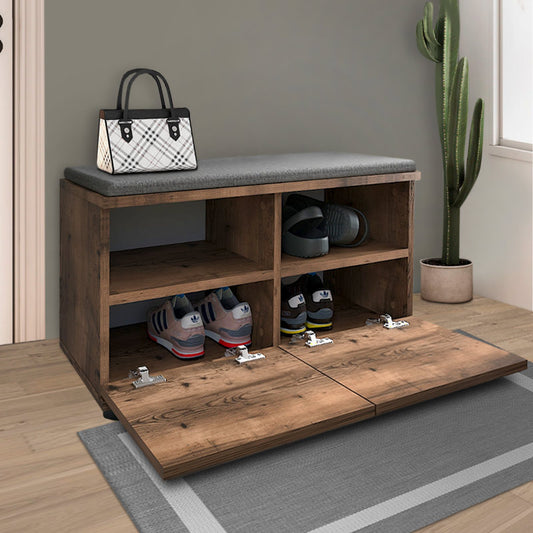 Παπουτσοθήκη Twain Megapap 8 ζευγών χρώμα καπνιστή καρυδιά 80x35x42εκ. - Hippiehome.gr