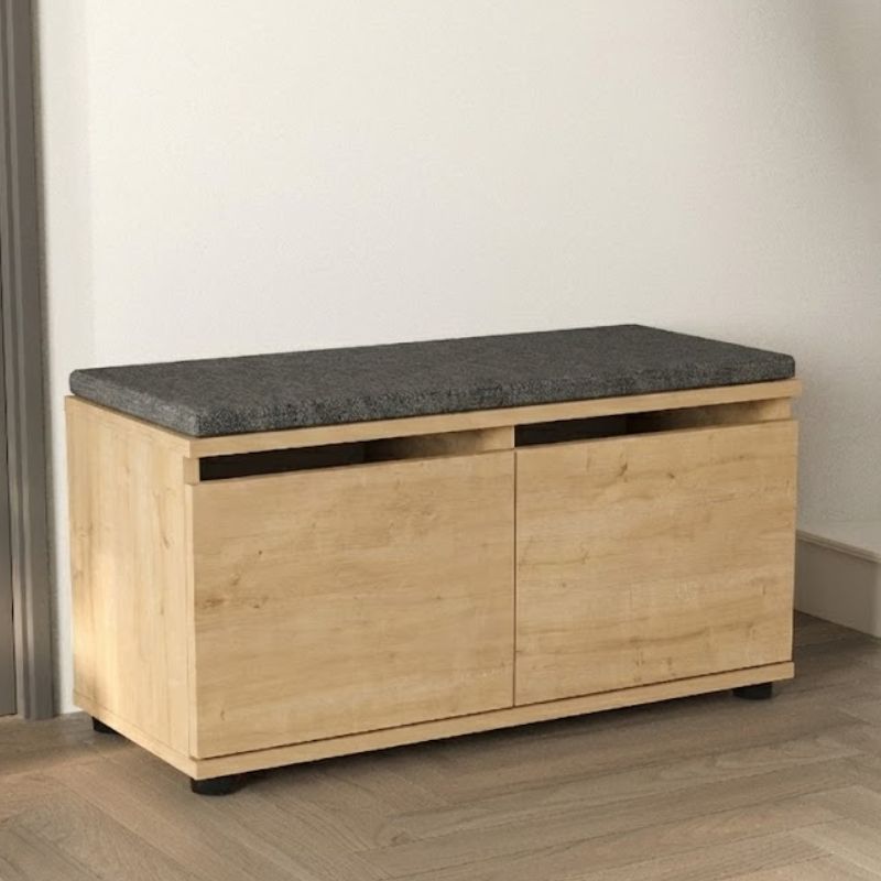 Παπουτσοθήκη Twain Megapap 8 ζευγών χρώμα sapphire oak 80x35x42εκ. - Hippiehome.gr