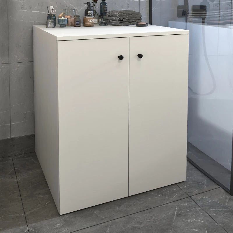 Έπιπλο πλυντηρίου Gray Megapap από μελαμίνη χρώμα λευκό 70x66x90εκ. - Hippiehome.gr