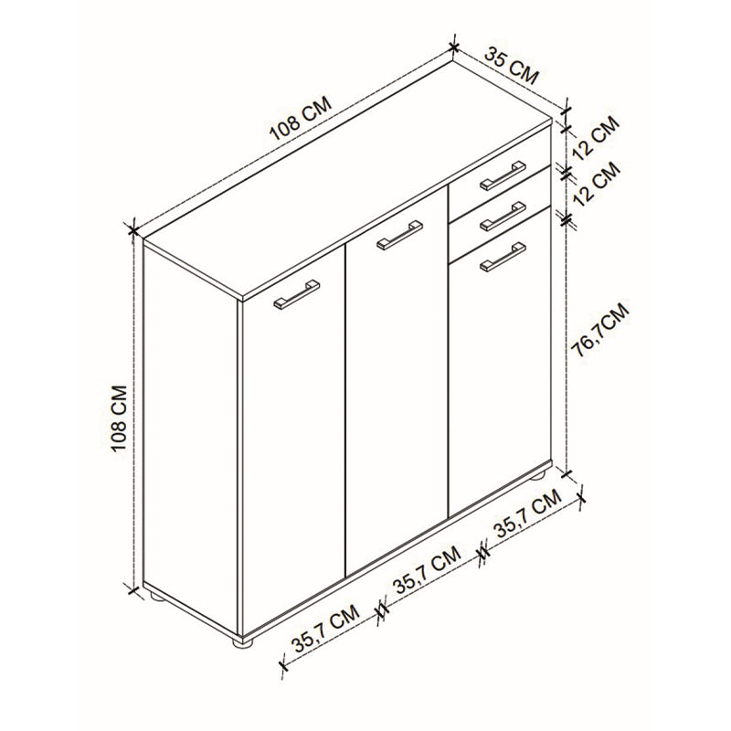 Παπουτσοθήκη - ντουλάπι Polly Megapap χρώμα pine oak 108x35x108εκ. - Hippiehome.gr