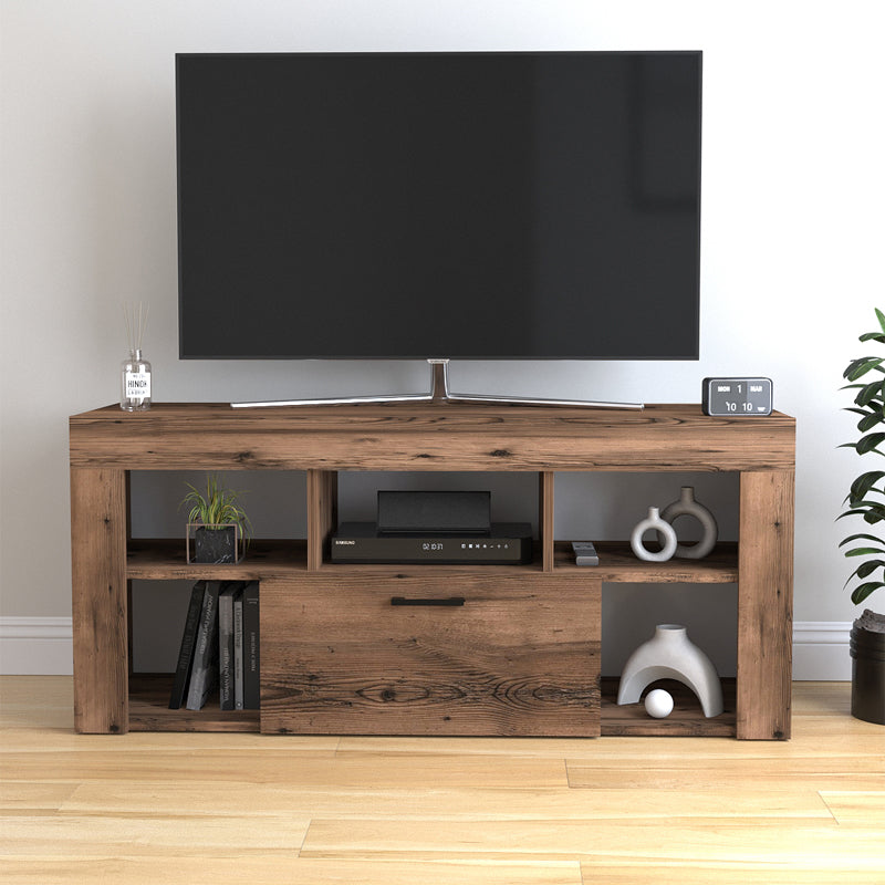 Έπιπλο τηλεόρασης Midili Megapap χρώμα καπνιστή καρυδιά 135x42x60,7εκ. - Hippiehome.gr