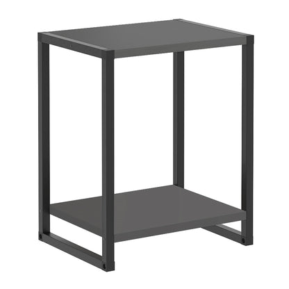 Κομοδίνο Gina Megapap χρώμα ανθρακί - μαύρο 39x30x48εκ. - Hippiehome.gr