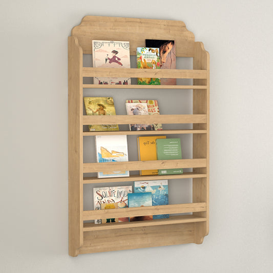 Επιτοίχια βιβλιοθήκη - ραφιέρα Montessori Megapap χρώμα sapphire oak 80x15x132εκ. - Hippiehome.gr