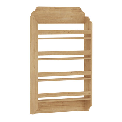 Επιτοίχια βιβλιοθήκη - ραφιέρα Montessori Megapap χρώμα sapphire oak 80x15x132εκ. - Hippiehome.gr