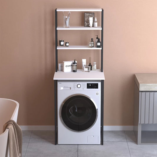 Έπιπλο πλυντηρίου Bobby Megapap χρώμα λευκό 67x60x178εκ. - Hippiehome.gr