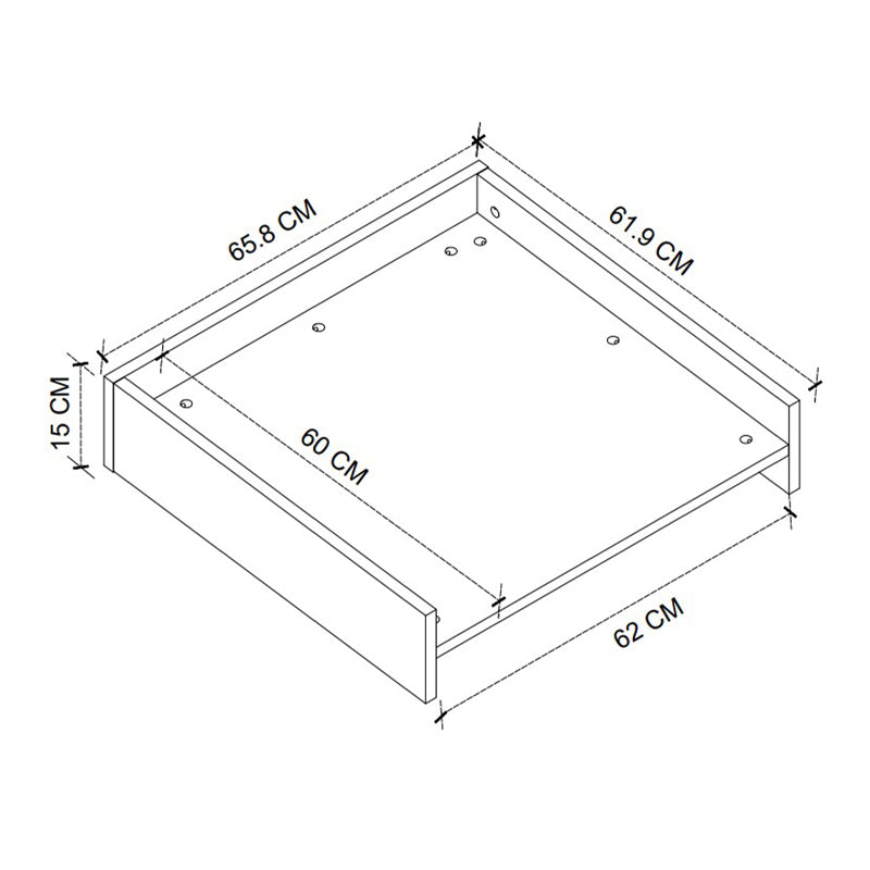 Βάση στήριξης πλυντηρίου - στεγνωτηρίου Sunta Megapap χρώμα λευκό 65,8x61,9x15εκ. - Hippiehome.gr