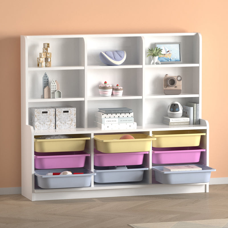 Βιβλιοθήκη Obia Megapap με 9 συρτάρια χρώμα λευκό 132,6x30x115εκ. - Hippiehome.gr