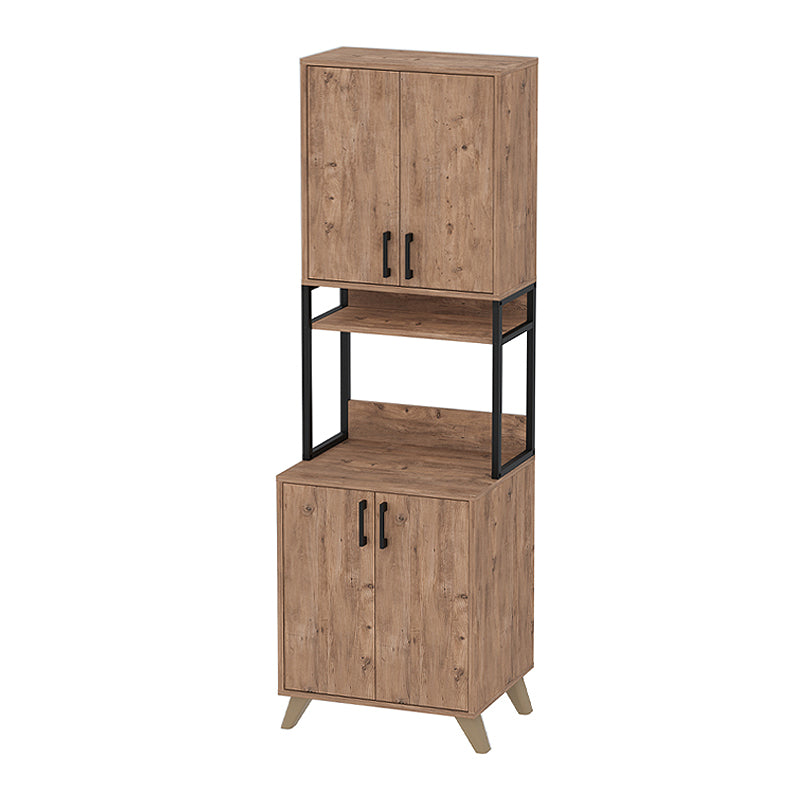 Έπιπλο κουζίνας Sedef Megapap χρώμα pine oak 61x40x202,1εκ. - Hippiehome.gr