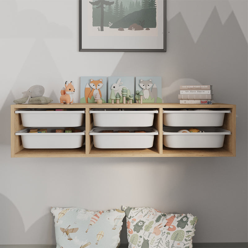 Συρταριέρα επιτοίχια Pavia Megapap με 6 συρτάρια χρώμα sapphire oak 132x31x30,7εκ. - Hippiehome.gr