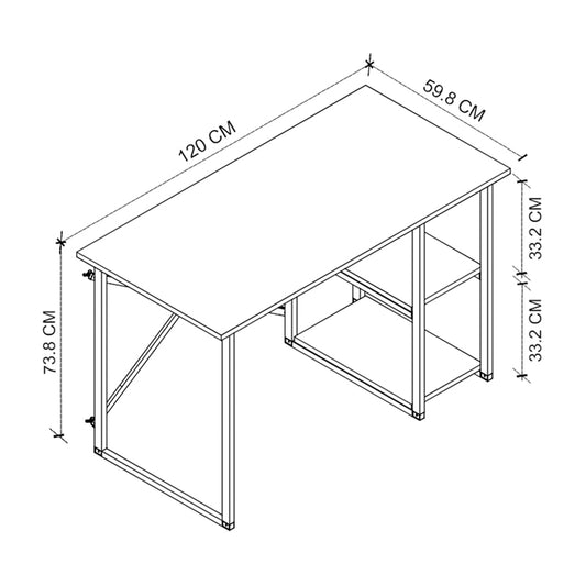 Γραφείο εργασίας Odeon Megapap χρώμα rustic καρυδί 120x59,8x73,8εκ. - Hippiehome.gr