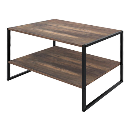 Τραπεζάκι σαλονιού Giza Megapap χρώμα rustic καρυδί 90,2x50,3x50,4εκ. - Hippiehome.gr