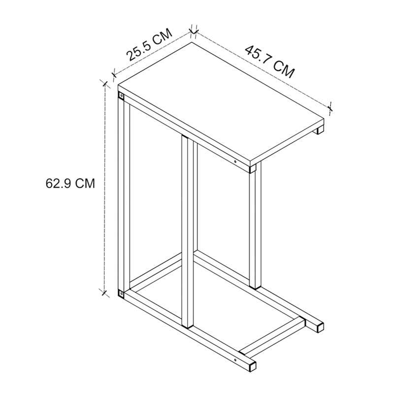 Τραπεζάκι βοηθητικό Agiro Megapap χρώμα rustic καρυδί 45,7x25,5x62,9εκ. - Hippiehome.gr