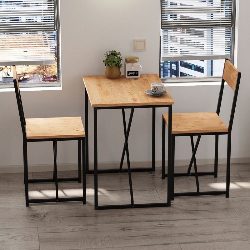 Τραπεζαρία Maysa Megapap Σετ 3 τμχ χρώμα pine oak 72,5x52,5x71,8εκ. - Hippiehome.gr