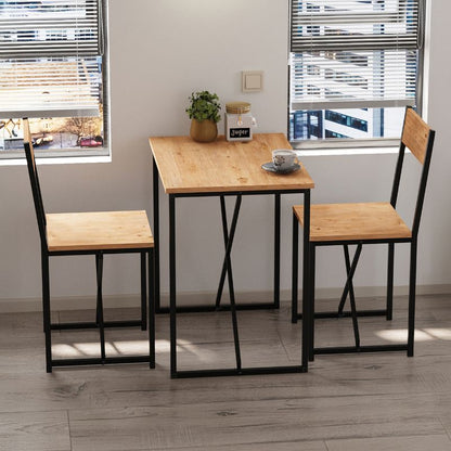 Τραπεζαρία Maysa Megapap Σετ 3 τμχ χρώμα pine oak 72,5x52,5x71,8εκ. - Hippiehome.gr