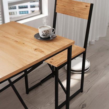 Τραπεζαρία Maysa Megapap Σετ 3 τμχ χρώμα pine oak 72,5x52,5x71,8εκ. - Hippiehome.gr