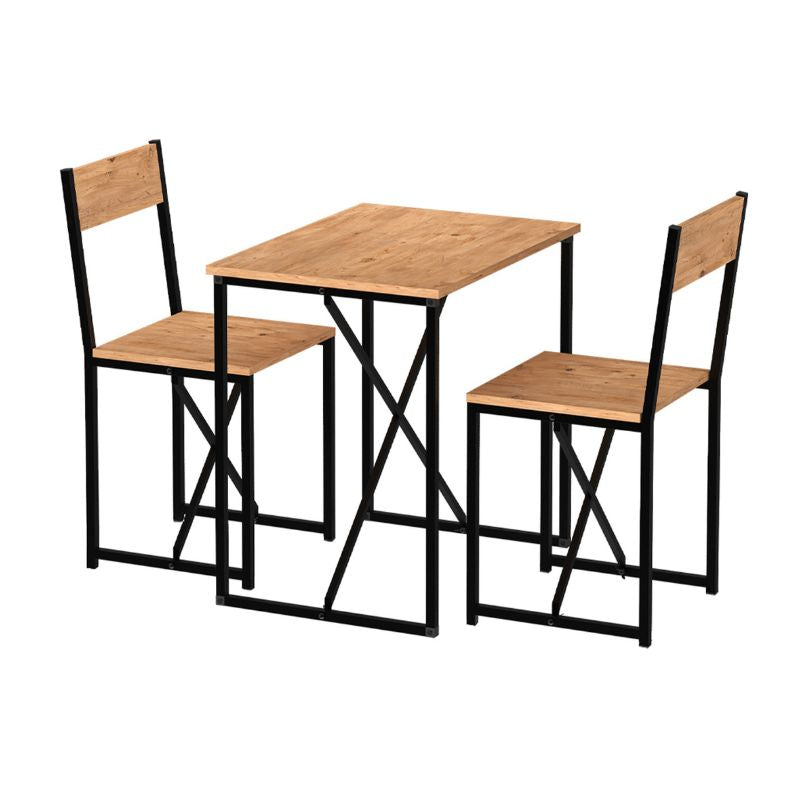 Τραπεζαρία Maysa Megapap Σετ 3 τμχ χρώμα pine oak 72,5x52,5x71,8εκ. - Hippiehome.gr