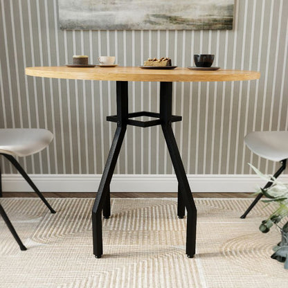 Τραπέζι Roma Megapap χρώμα pine oak Ø80x75εκ. - Hippiehome.gr