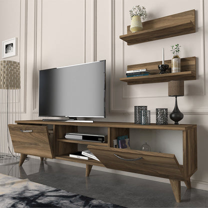 Έπιπλο τηλεόρασης Colin Megapap χρώμα καρυδί 150x29,5x40,6εκ. - Hippiehome.gr