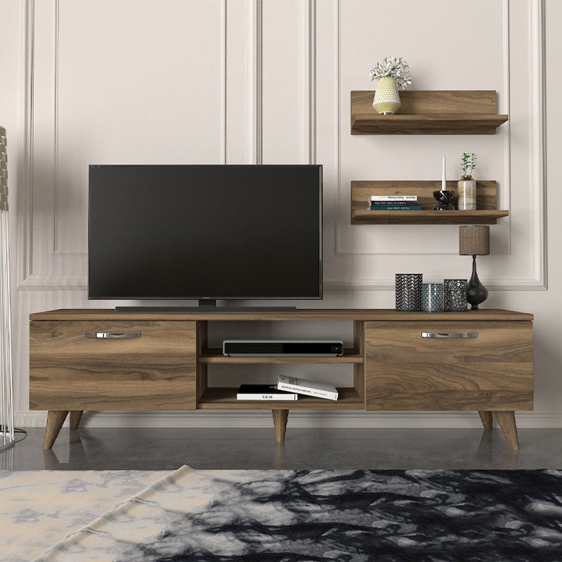 Έπιπλο τηλεόρασης Colin Megapap χρώμα καρυδί 150x29,5x40,6εκ. - Hippiehome.gr