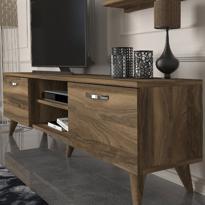 Έπιπλο τηλεόρασης Colin Megapap χρώμα καρυδί 150x29,5x40,6εκ. - Hippiehome.gr