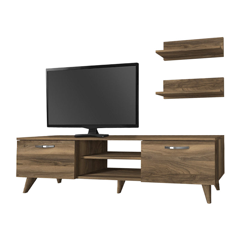 Έπιπλο τηλεόρασης Colin Megapap χρώμα καρυδί 150x29,5x40,6εκ. - Hippiehome.gr