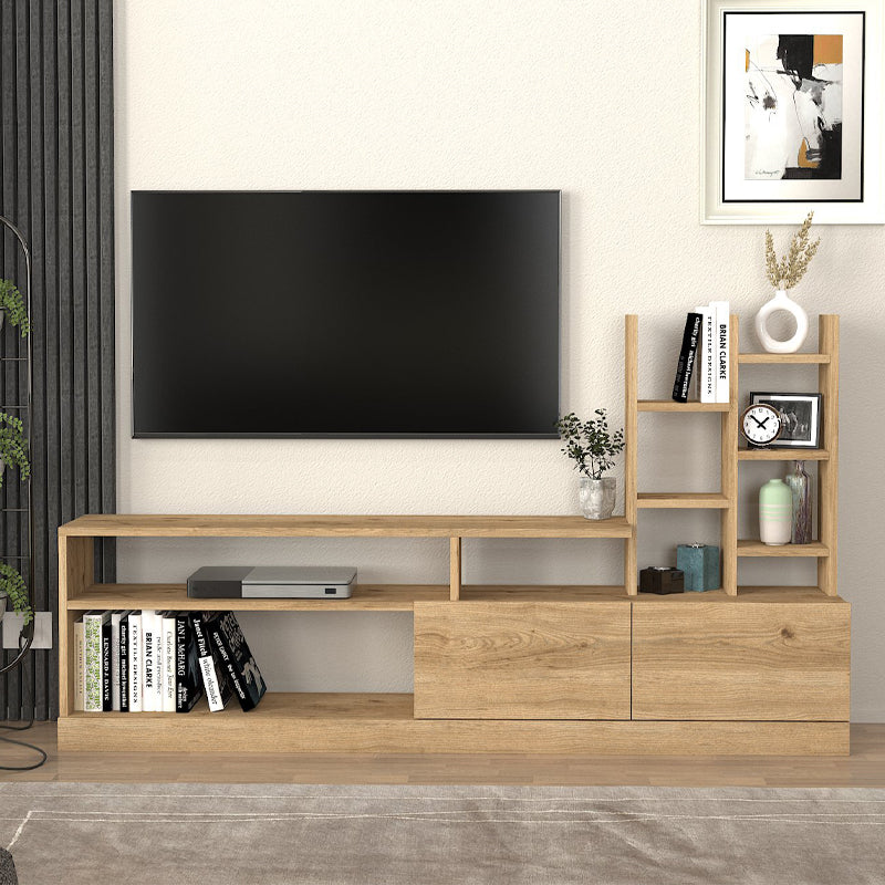 Σύνθεση τηλεόρασης Pesaro Megapap χρώμα sepet oak 165x25x91,3εκ. - Hippiehome.gr