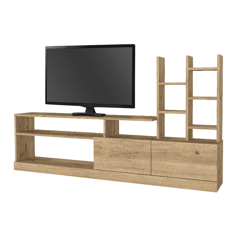 Σύνθεση τηλεόρασης Pesaro Megapap χρώμα sepet oak 165x25x91,3εκ. - Hippiehome.gr