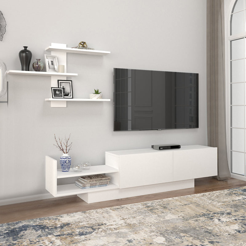 Σύνθεση τηλεόρασης Egemen Megapap χρώμα λευκό 180x32x40εκ. - Hippiehome.gr