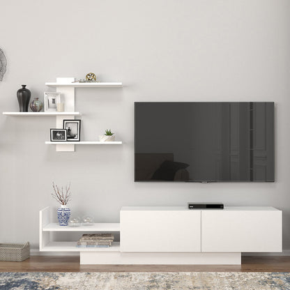 Σύνθεση τηλεόρασης Egemen Megapap χρώμα λευκό 180x32x40εκ. - Hippiehome.gr