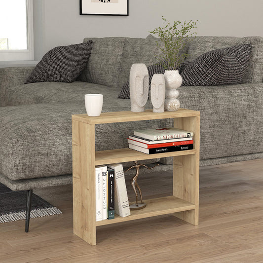 Τραπεζάκι βοηθητικό Silvanus Megapap χρώμα sapphire oak 51x17,5x49εκ. - Hippiehome.gr