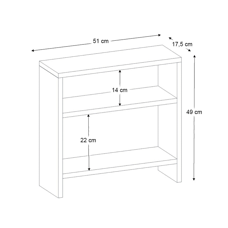 Τραπεζάκι βοηθητικό Silvanus Megapap χρώμα μαύρο 51x17,5x49εκ. - Hippiehome.gr