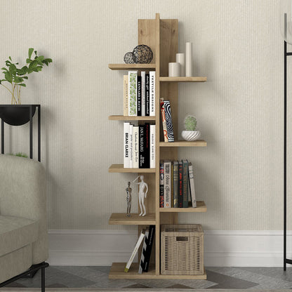 Βιβλιοθήκη Tree Megapap χρώμα sapphire oak 45x21,4x121,8εκ. - Hippiehome.gr
