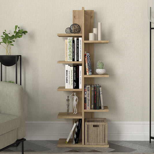 Βιβλιοθήκη Tree Megapap χρώμα sapphire oak 45x21,4x121,8εκ. - Hippiehome.gr