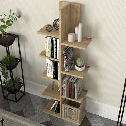 Βιβλιοθήκη Tree Megapap χρώμα sapphire oak 45x21,4x121,8εκ. - Hippiehome.gr