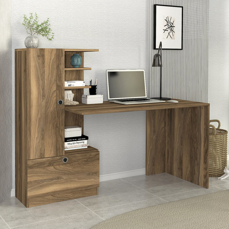 Γραφείο εργασίας Domingo Megapap χρώμα καρυδί 149,5x60x120εκ. - Hippiehome.gr