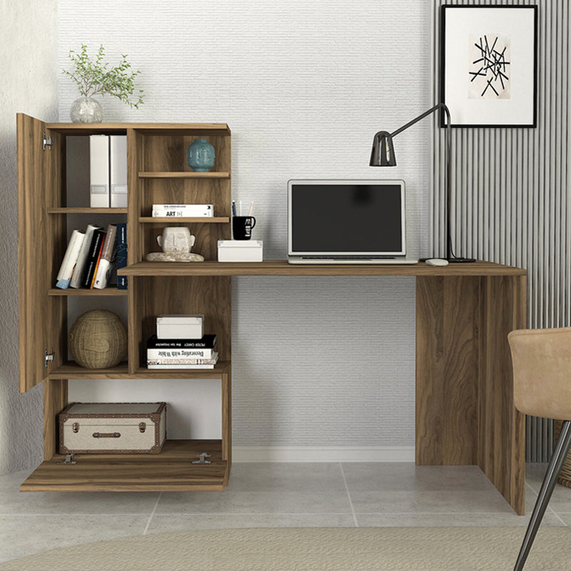 Γραφείο εργασίας Domingo Megapap χρώμα καρυδί 149,5x60x120εκ. - Hippiehome.gr