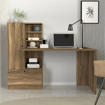 Γραφείο εργασίας Domingo Megapap χρώμα καρυδί 149,5x60x120εκ. - Hippiehome.gr