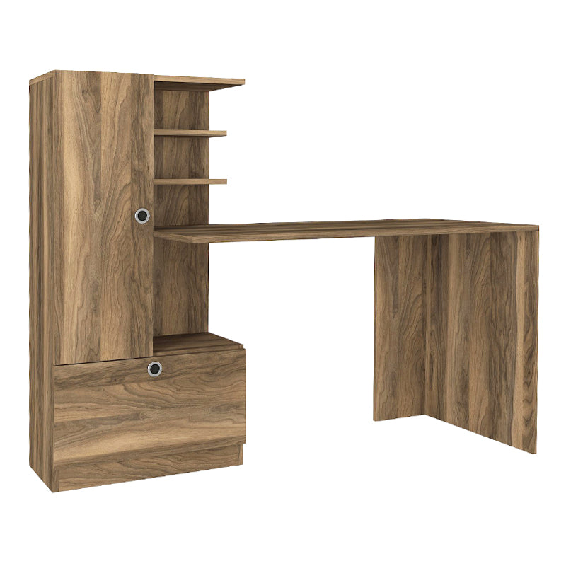 Γραφείο εργασίας Domingo Megapap χρώμα καρυδί 149,5x60x120εκ. - Hippiehome.gr