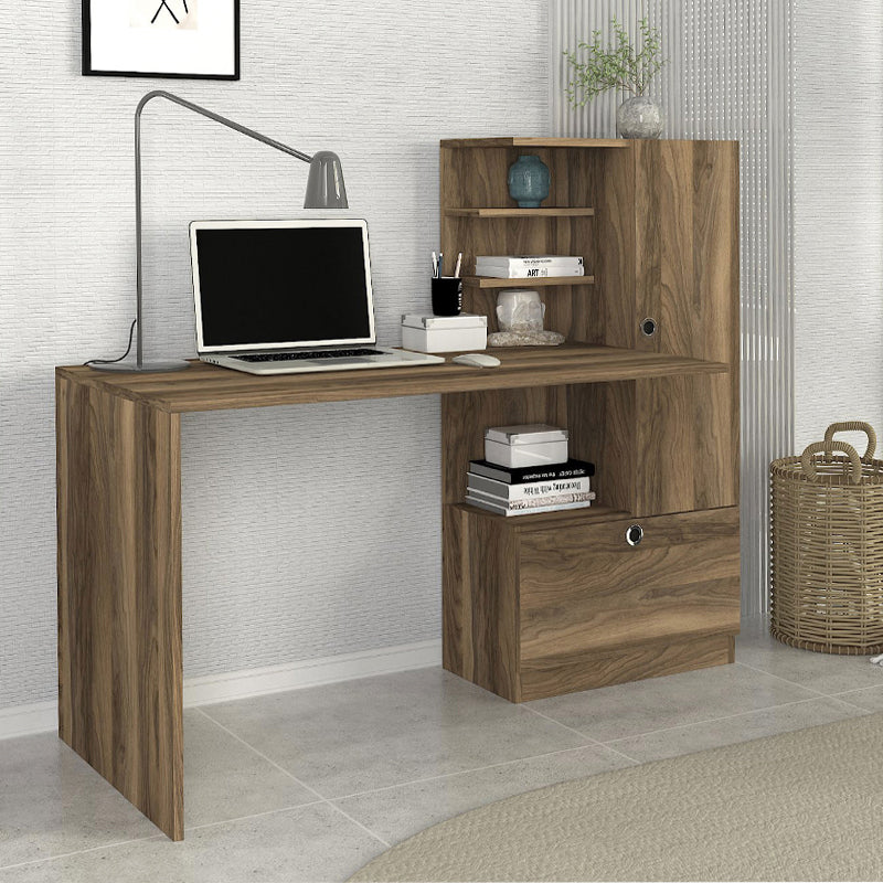 Γραφείο εργασίας Merino Megapap χρώμα καρυδί 149,5x61,8x120εκ. - Hippiehome.gr