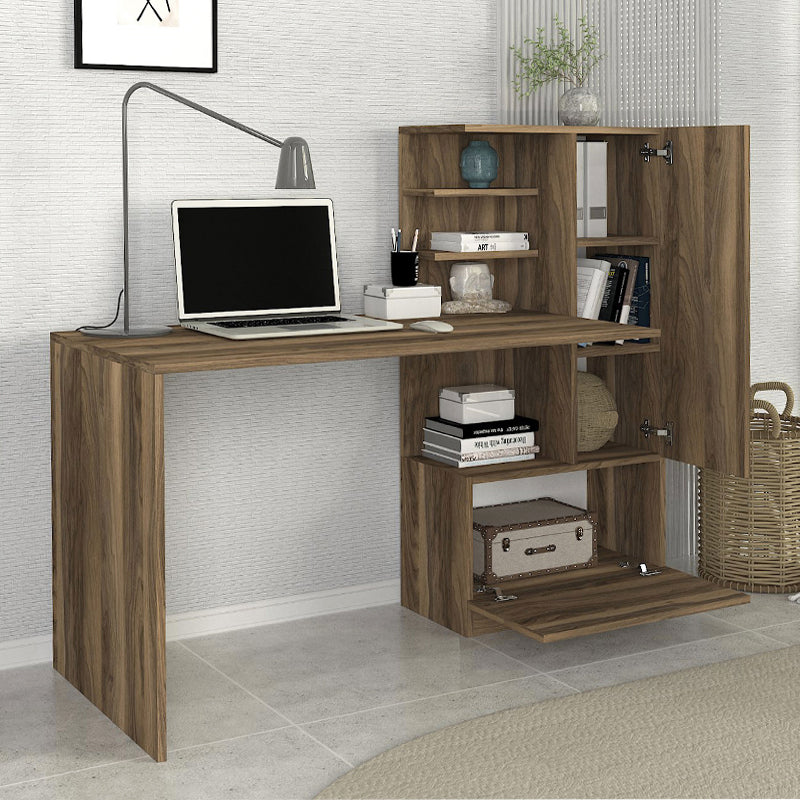 Γραφείο εργασίας Merino Megapap χρώμα καρυδί 149,5x61,8x120εκ. - Hippiehome.gr