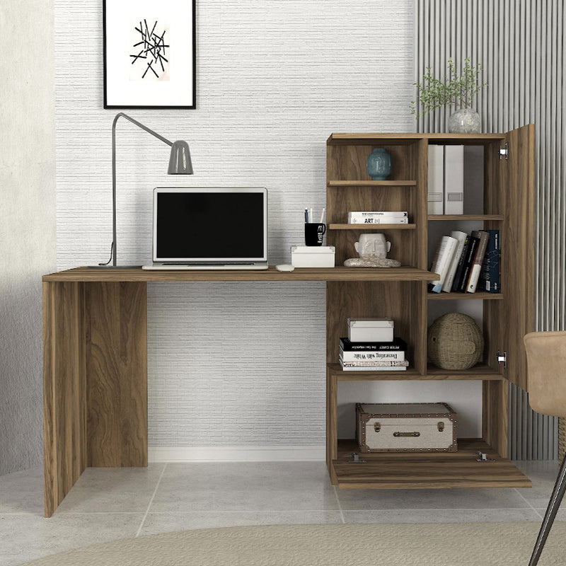 Γραφείο εργασίας Merino Megapap χρώμα καρυδί 149,5x61,8x120εκ. - Hippiehome.gr