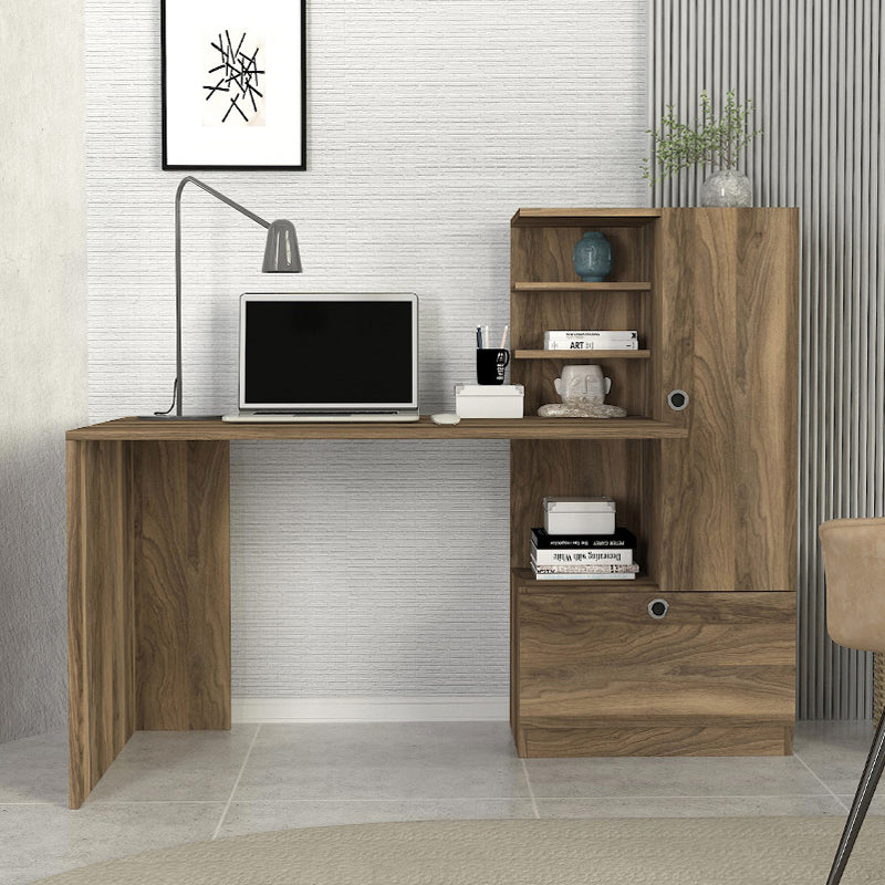 Γραφείο εργασίας Merino Megapap χρώμα καρυδί 149,5x61,8x120εκ. - Hippiehome.gr