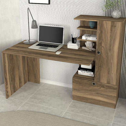 Γραφείο εργασίας Merino Megapap χρώμα καρυδί 149,5x61,8x120εκ. - Hippiehome.gr