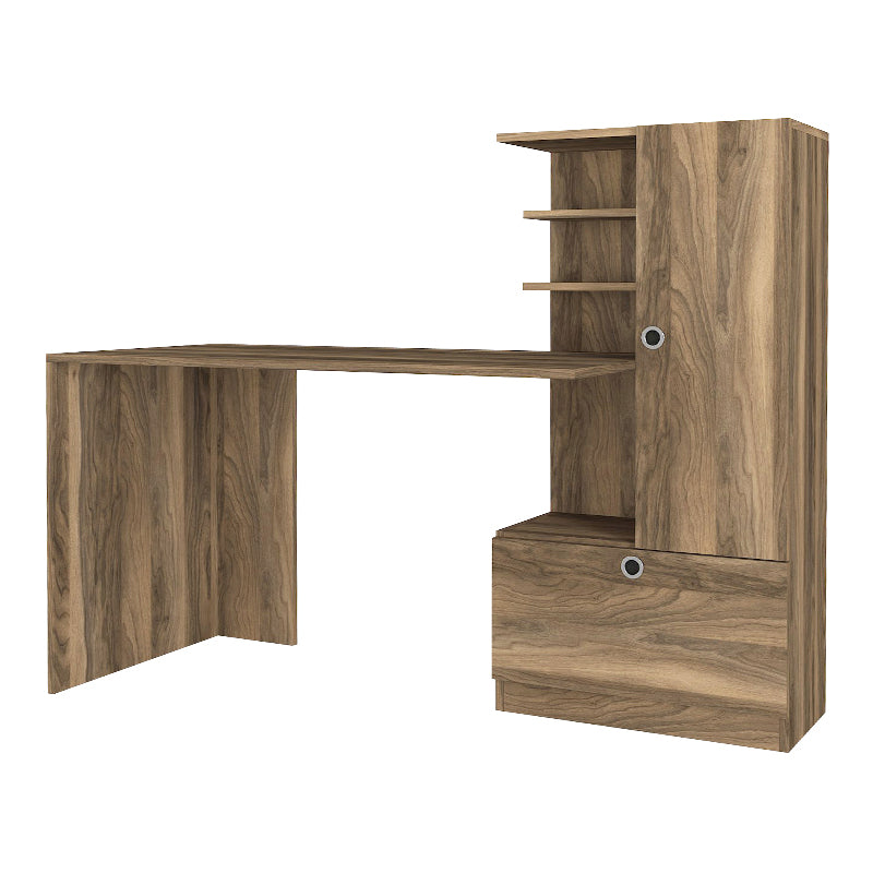 Γραφείο εργασίας Merino Megapap χρώμα καρυδί 149,5x61,8x120εκ. - Hippiehome.gr