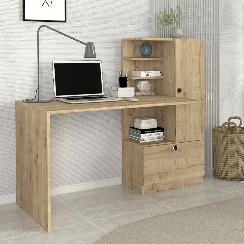 Γραφείο εργασίας Merino Megapap χρώμα sapphire oak 149,5x61,8x120εκ. - Hippiehome.gr