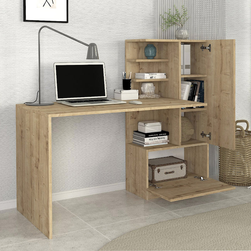 Γραφείο εργασίας Merino Megapap χρώμα sapphire oak 149,5x61,8x120εκ. - Hippiehome.gr
