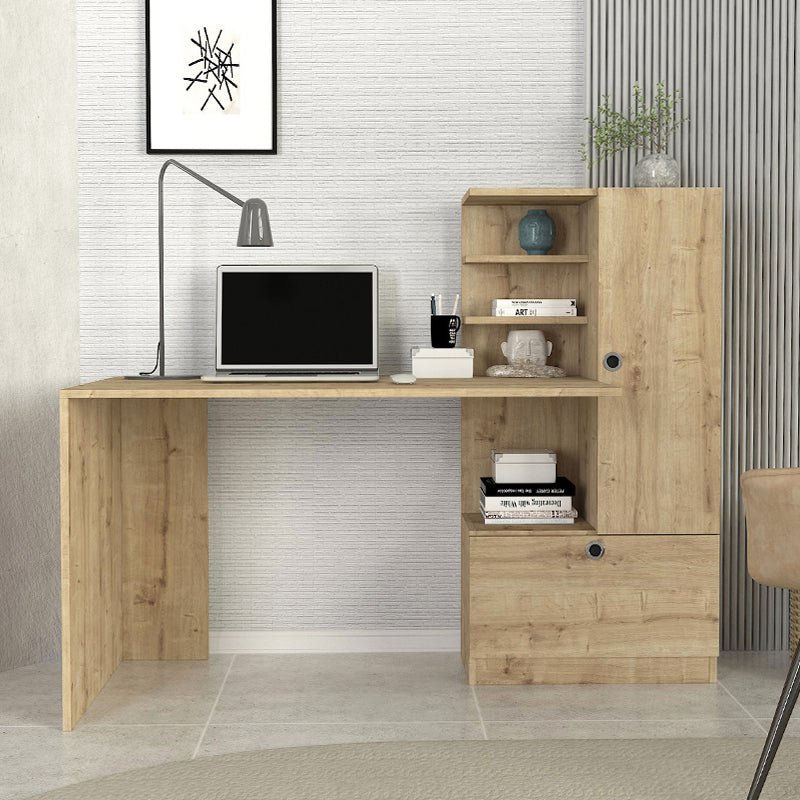 Γραφείο εργασίας Merino Megapap χρώμα sapphire oak 149,5x61,8x120εκ. - Hippiehome.gr