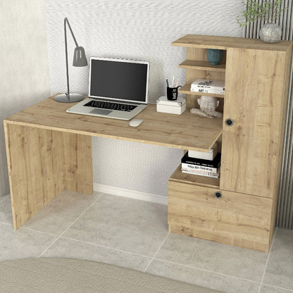 Γραφείο εργασίας Merino Megapap χρώμα sapphire oak 149,5x61,8x120εκ. - Hippiehome.gr