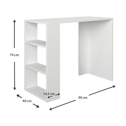 Γραφείο εργασίας Netenia Megapap από μελαμίνη χρώμα λευκό 90x40x74εκ. - Hippiehome.gr